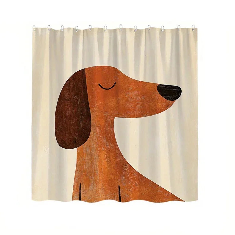 Dachshund Shower Curtain 90X180cm(35x70in) The Doxie World