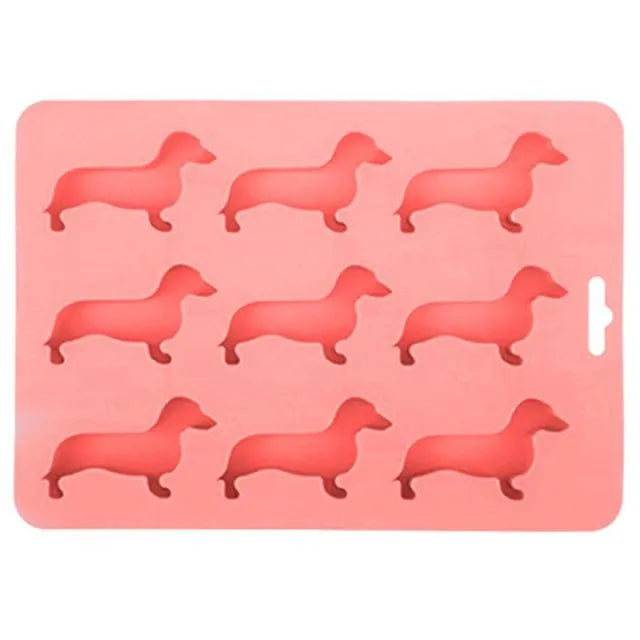 Dachshund Silicone Mold ( 2-pc Set) Pink The Doxie World