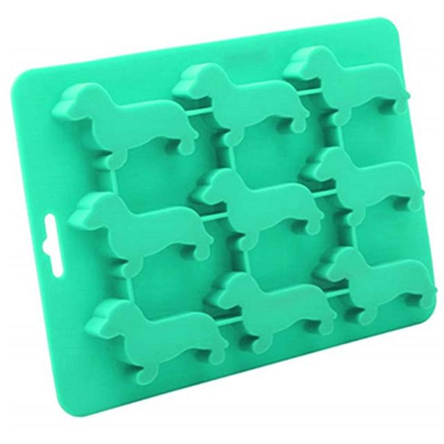Dachshund Silicone Mold ( 2-pc Set) Green The Doxie World
