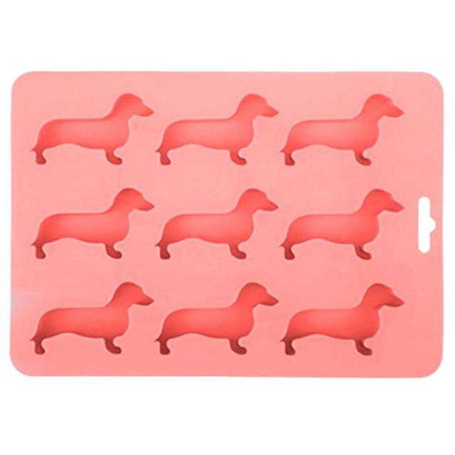 Dachshund Silicone Mold ( 2-pc Set) Pink The Doxie World