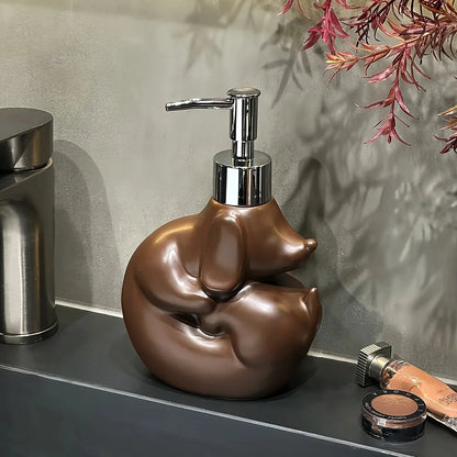 Dachshund Soap Dispenser Brown The Doxie World
