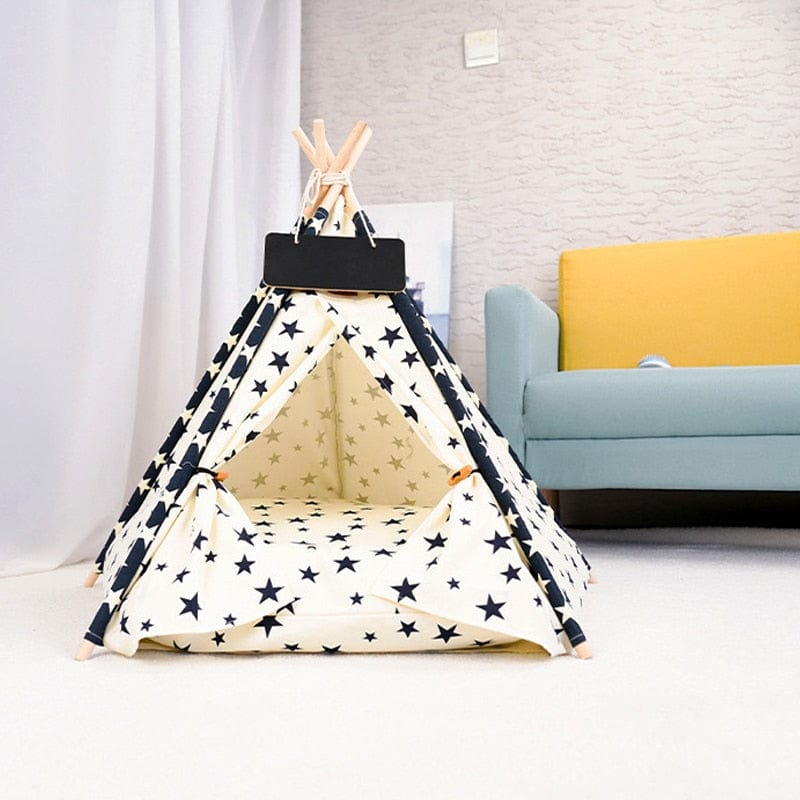 Dachshund Teepee Bed Stars / S 48x48x60cm - 4 corners: dogs within 5kg The Doxie World