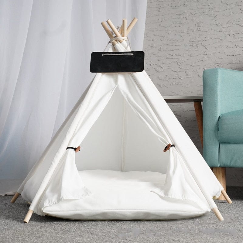 Dachshund Teepee Bed White without lace / S 48x48x60cm - 4 corners: dogs within 5kg The Doxie World