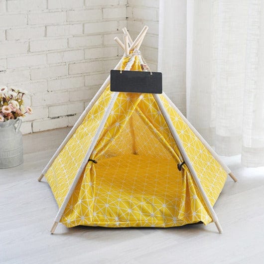 Dachshund Teepee Bed Yellow / S 48x48x60cm - 4 corners: dogs within 5kg The Doxie World