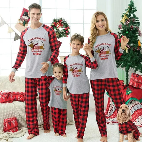 Dachshund Through The Snow Family Pajamas The Doxie World