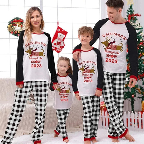 Dachshund Through The Snow Family Pajamas The Doxie World