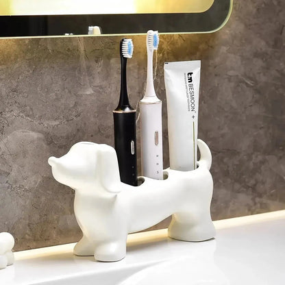 Dachshund Toothbrush Holder White The Doxie World