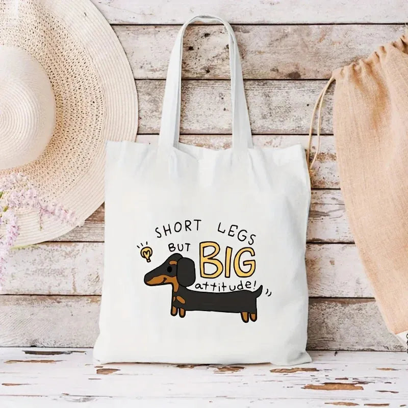 Dachshund Tote Bag Short Legs But Big Attitude The Doxie World