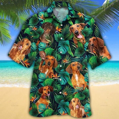 Dachshund Tropical Shirt style-9 / US Size S The Doxie World