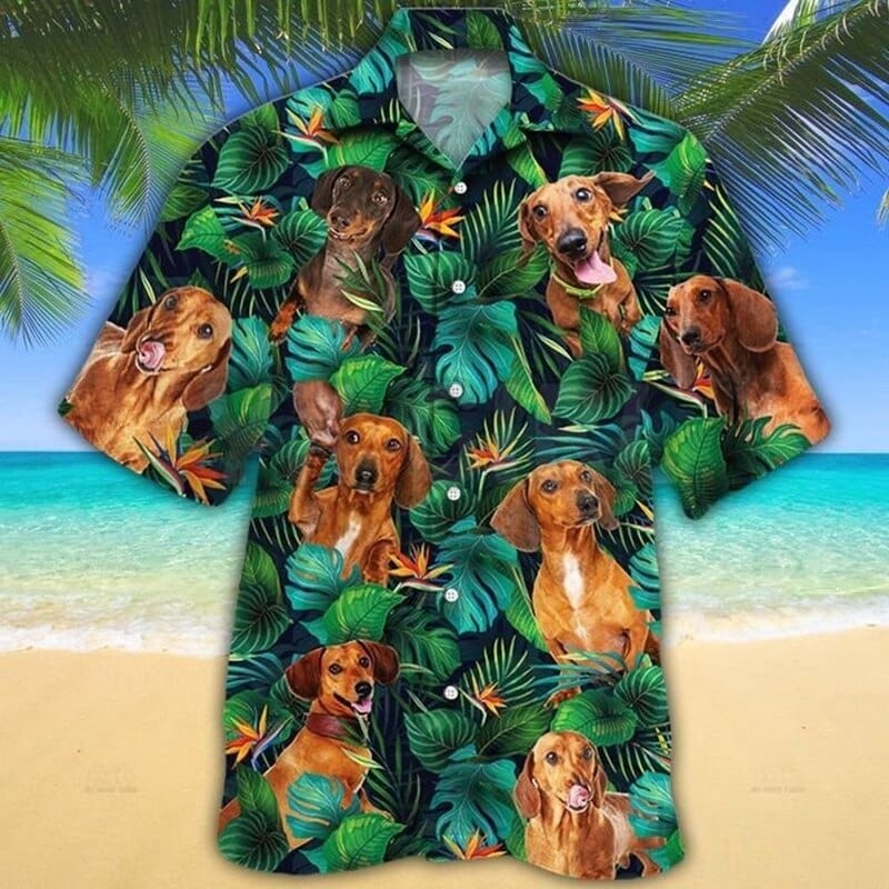 Dachshund Tropical Shirt style-9 / US Size S The Doxie World