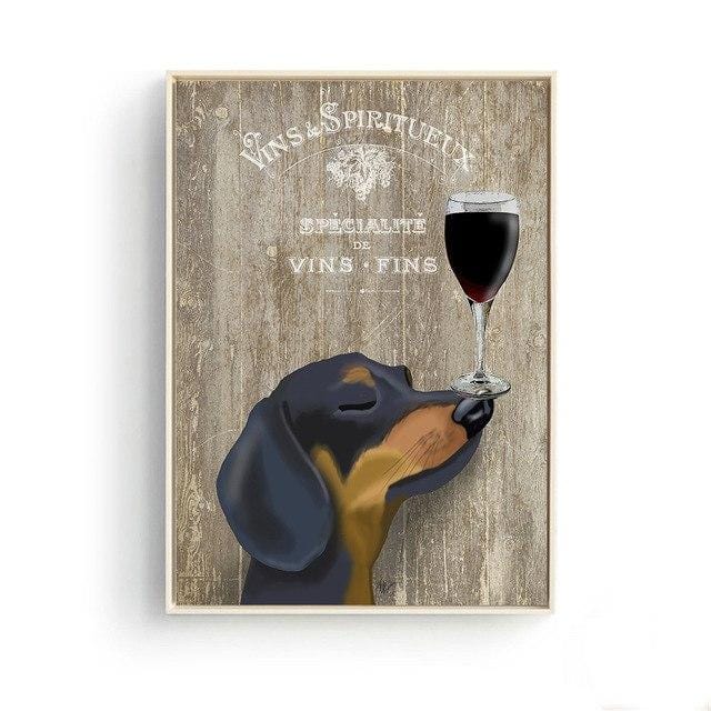 Do you love Wine Canvas Poster 40x50cm/16"x19" / Dachshund The Doxie World