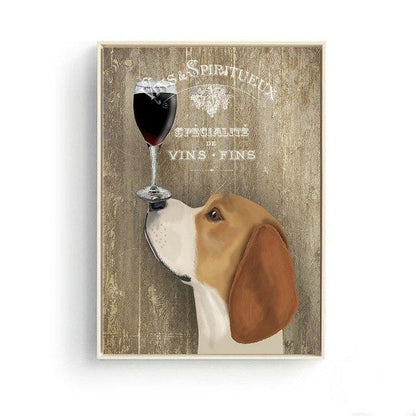 Do you love Wine Canvas Poster 40x50cm/16"x19" / Beagle The Doxie World