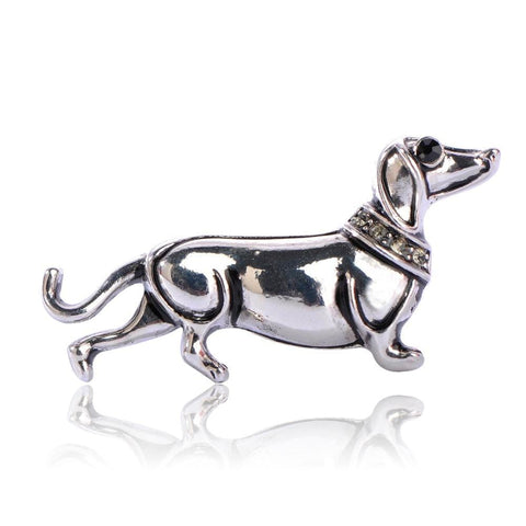 Enamel Black Dog Brooch The Doxie World