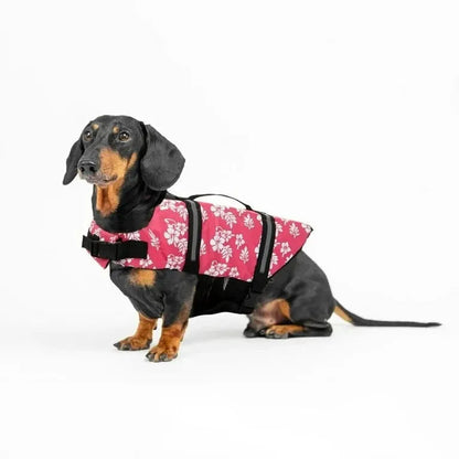 Floral Weiner Dog Life Jacket Pink / XXS The Doxie World
