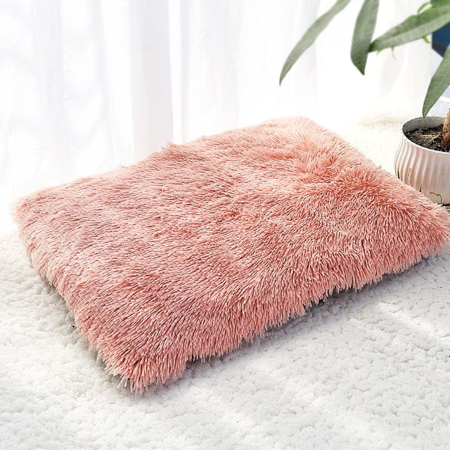Fluffy Plush Pet Mat Pink / S The Doxie World