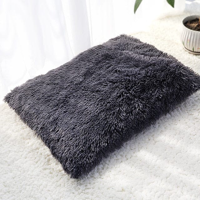 Fluffy Plush Pet Mat Dark Gray / S The Doxie World