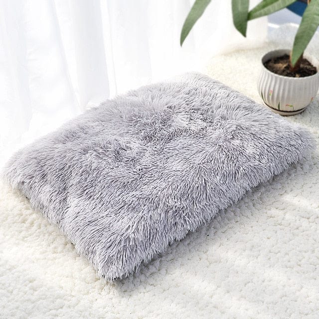 Fluffy Plush Pet Mat Light Gray / S The Doxie World