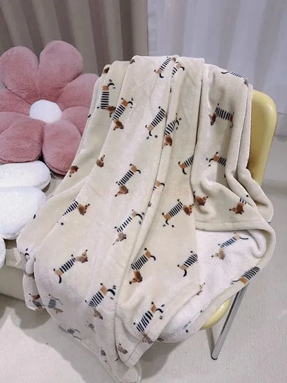 French Dachshund Fleece Blanket The Doxie World