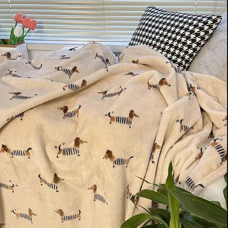 French Dachshund Fleece Blanket The Doxie World