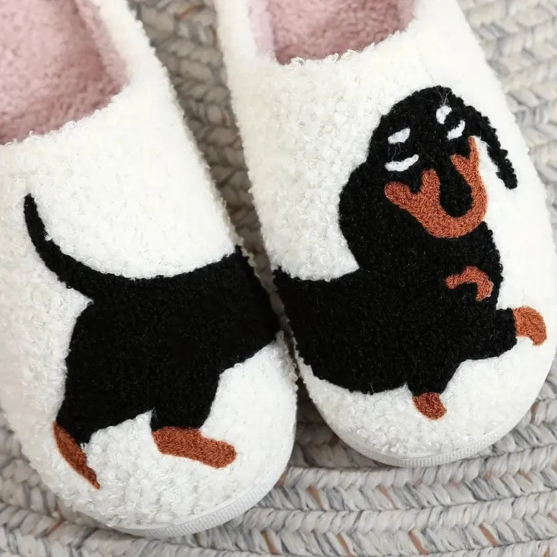 Fuzzy Dachshund Slippers The Doxie World