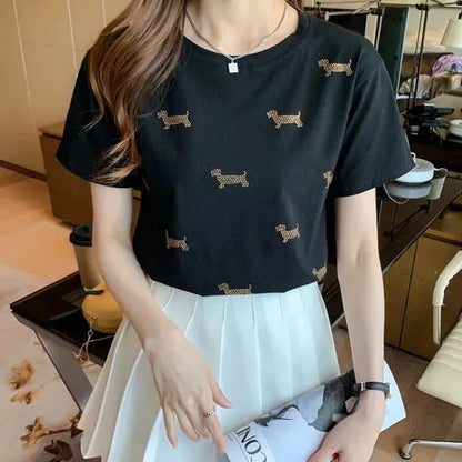 Golden Dachshund T-Shirt Black / S The Doxie World