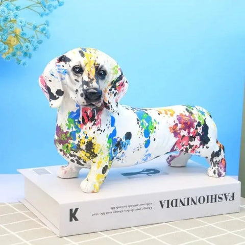 Graffiti Dachshund Figurines White The Doxie World