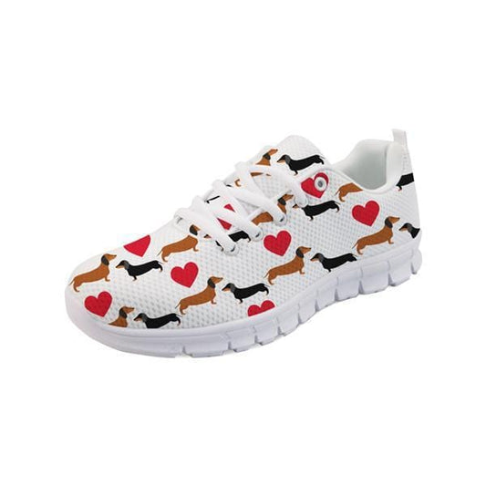 Hearty Dachshund Sneakers Red/White / 35 The Doxie World