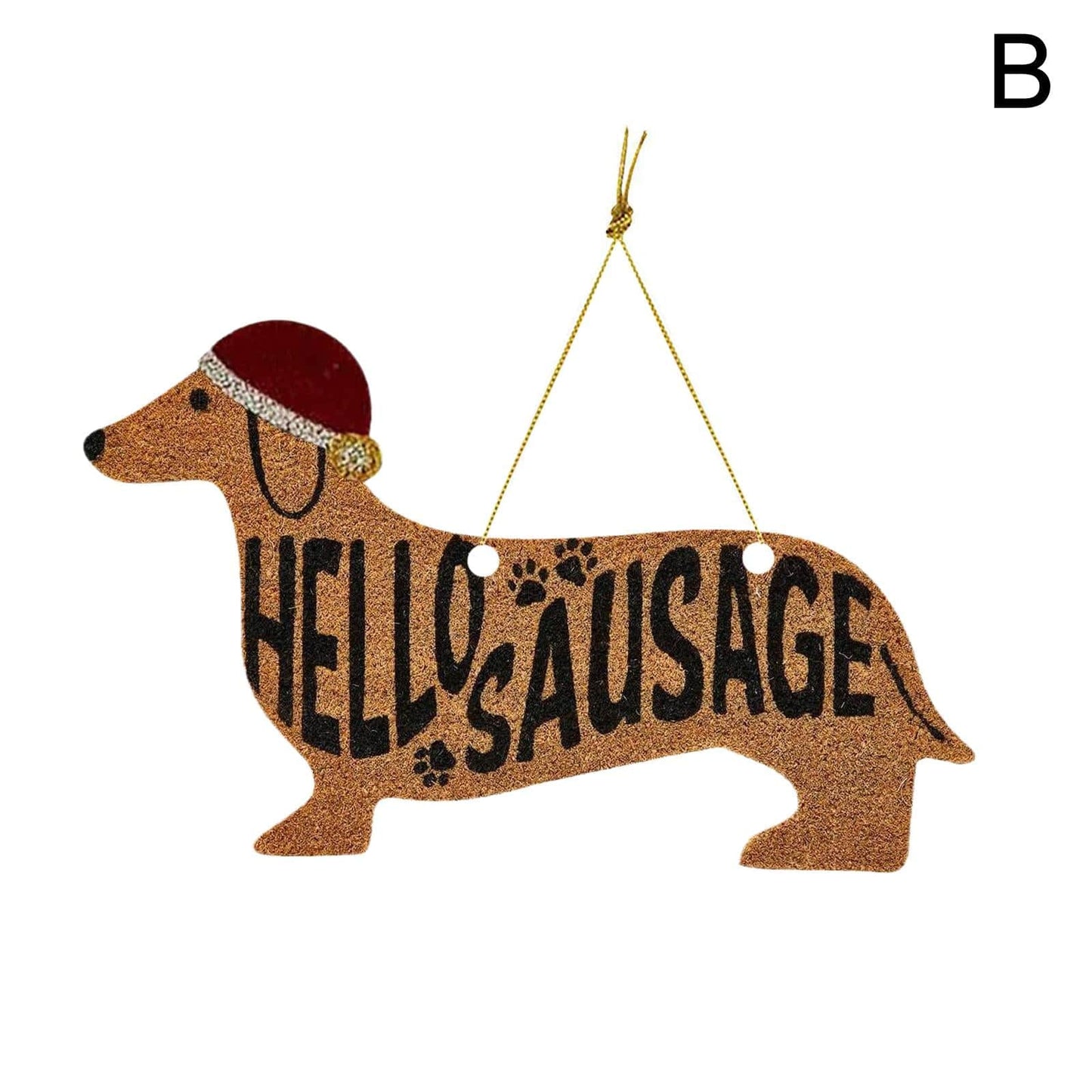 Hello Sausage Dachshund Ornaments B - 4 pieces The Doxie World