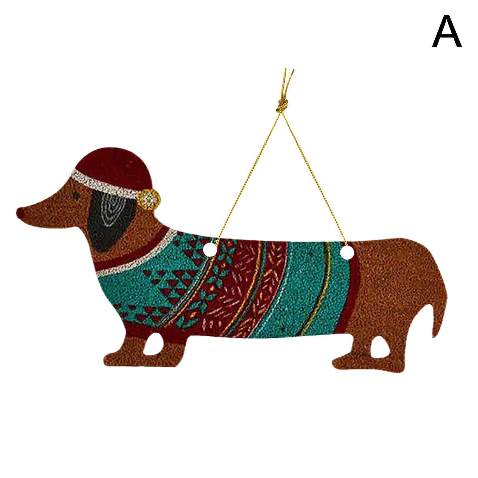 Hello Sausage Dachshund Ornaments A - 4 pieces The Doxie World