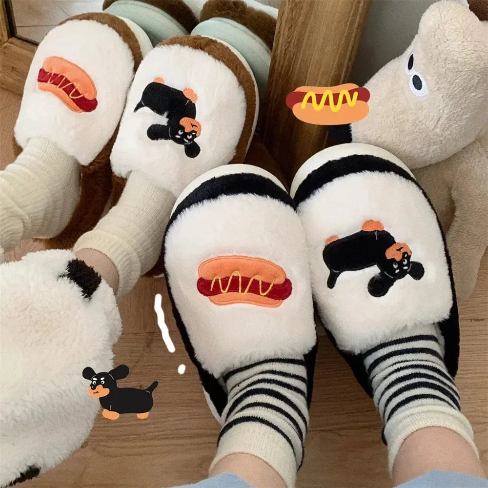 Hot Dog Dachshund Slippers The Doxie World