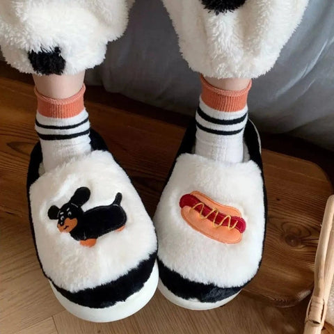 Hot Dog Dachshund Slippers The Doxie World