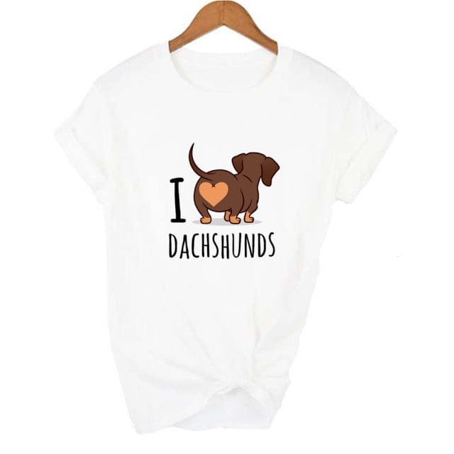 I Love Dachshunds T-Shirt The Doxie World
