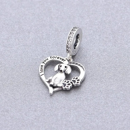 I Love you Dachshund Silver Charm The Doxie World
