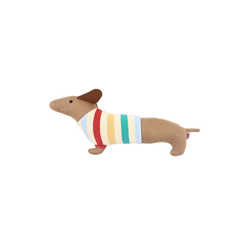 Knitted Dachshund Long Pillow 55cm/21.5" The Doxie World