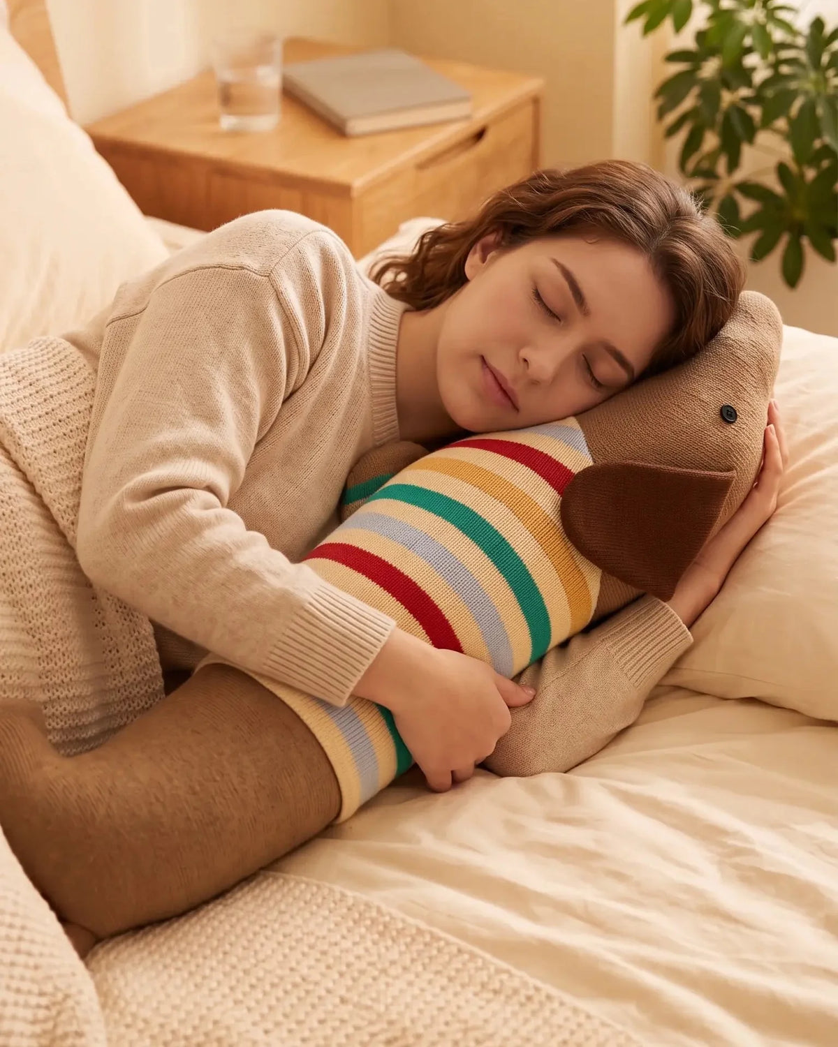 Knitted Dachshund Long Pillow The Doxie World