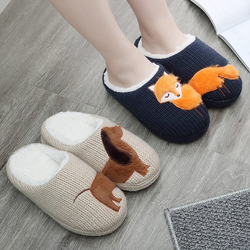 Men And Women Indoor Cotton Slippers Cartoon Cute The Doxie World