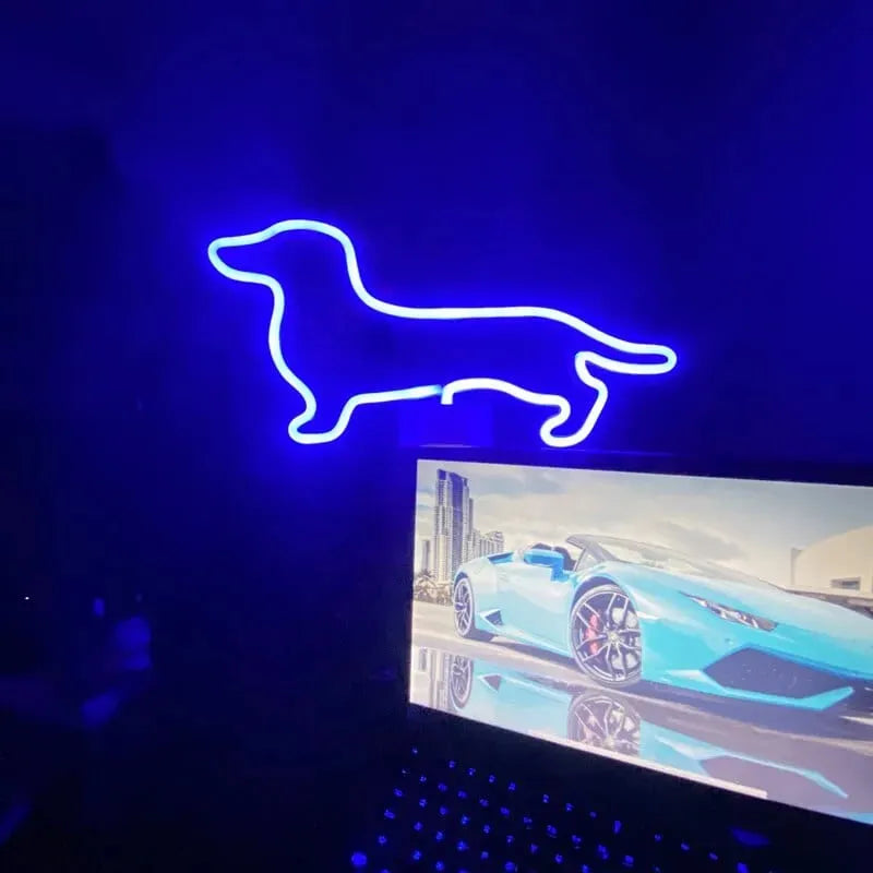 LED Neon Dachshund Lamp The Doxie World