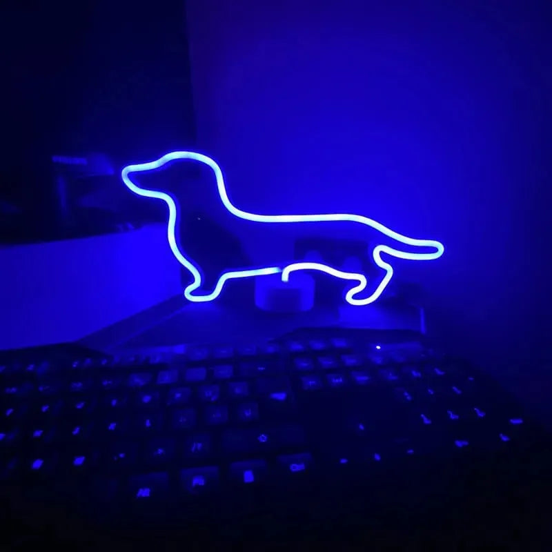 LED Neon Dachshund Lamp The Doxie World
