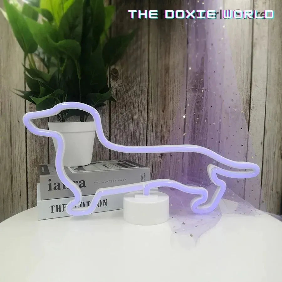 LED Neon Dachshund Lamp The Doxie World