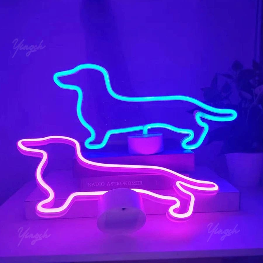 LED Neon Dachshund Lamp The Doxie World