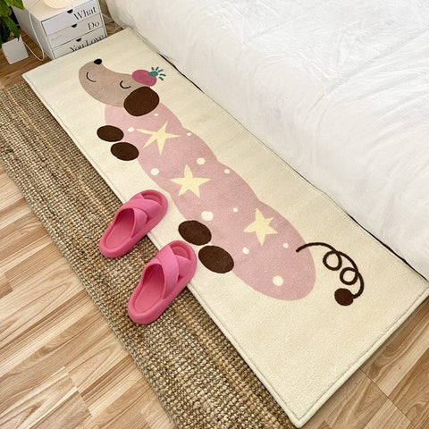 Long Dachshund Rug Pink / 40x120cm/16"x47" The Doxie World