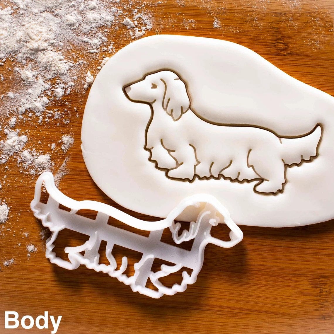 Longhaired Dachshund Cookie Cutter Set Body The Doxie World