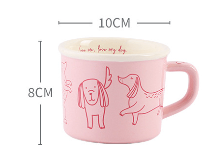 Cute Mug Design Water Cup With Handle Household The Doxie World