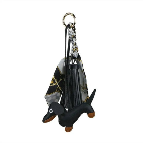 Lucky Dachshund Keychain Black The Doxie World