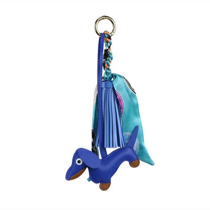 Lucky Dachshund Keychain Blue The Doxie World