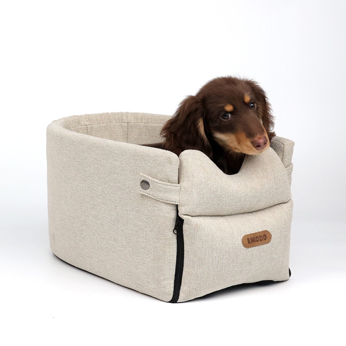 Luxury Console Dachshund Car Seat Beige / 18"/45cm (Length ) x 10"/26 cm (Wide) x 9"/23 cm (Height) The Doxie World