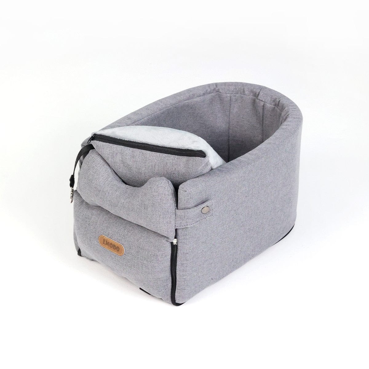 Luxury Console Dachshund Car Seat Gray / 18"/45cm (Length ) x 10"/26 cm (Wide) x 9"/23 cm (Height) The Doxie World