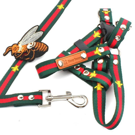 Luxury Dachshund Harness And Leash Set Green / S The Doxie World