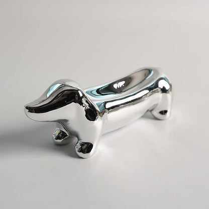 Luxury Dachshund Jewelry Tray Silver The Doxie World
