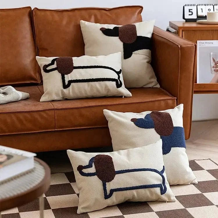 Luxury Embroidered Dachshund Pillow The Doxie World